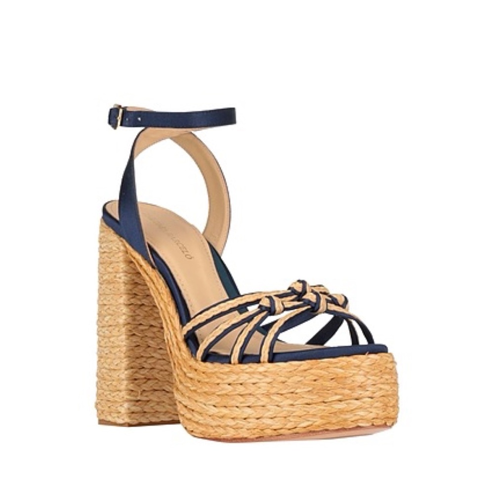 New Paloma Barcelo Mehla Ankle Strap Platform Sandal Sz 10.5